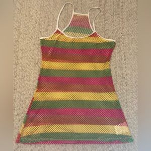 Bright Mesh Cover Up Dress size L